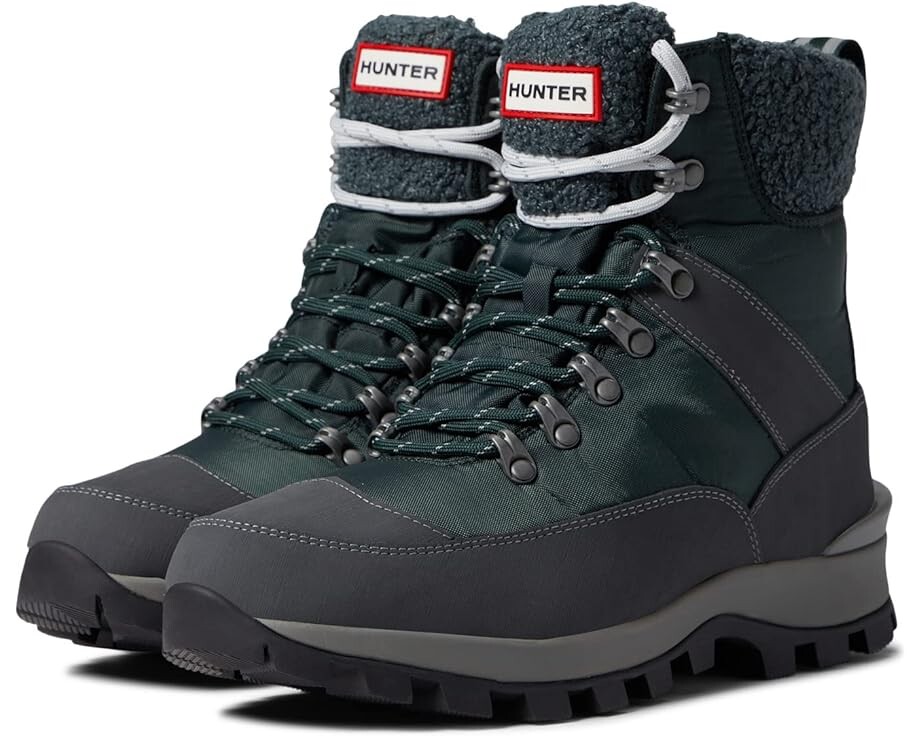 

Ботинки Hunter Recycled Polyester Commando Boot, цвет Arctic Moss/Henson Navy