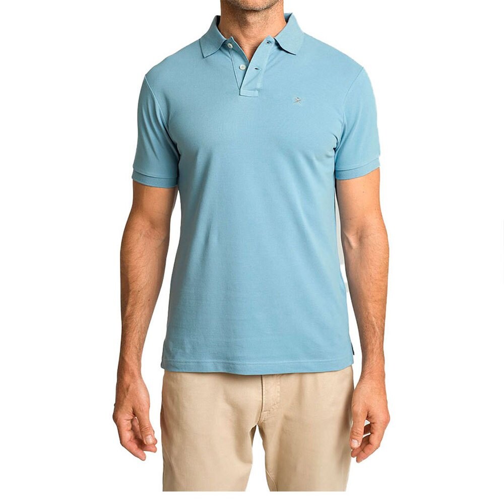 

Поло с коротким рукавом Hackett Slim Fit Logo, синий