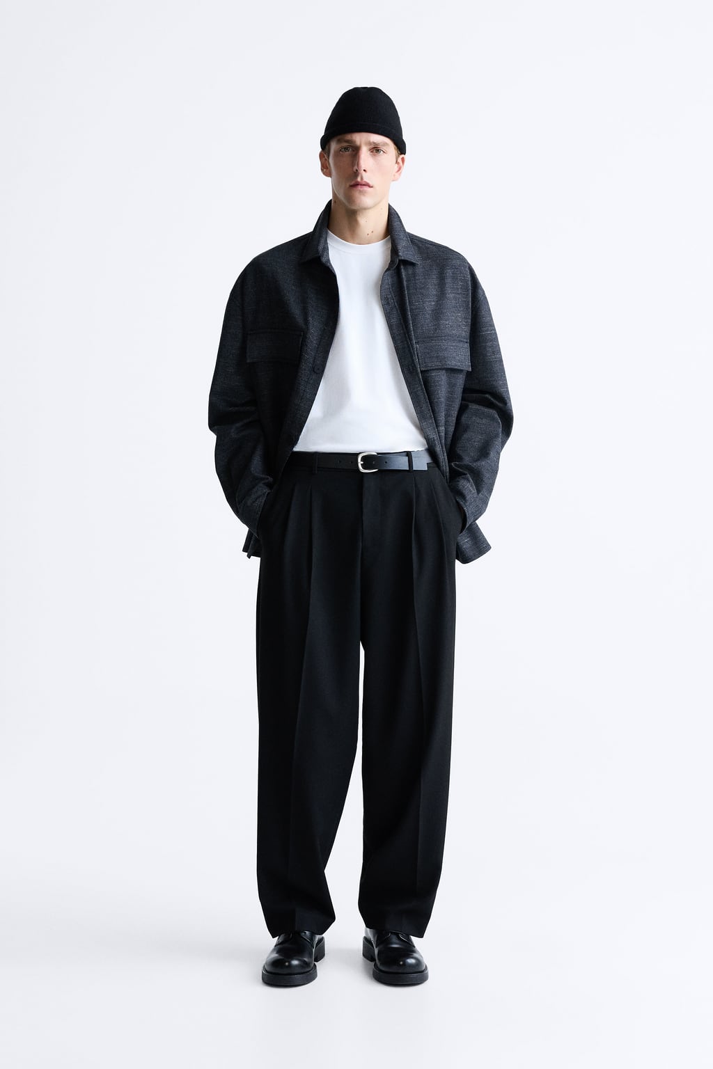 

Широкие брюки ZARA, черный