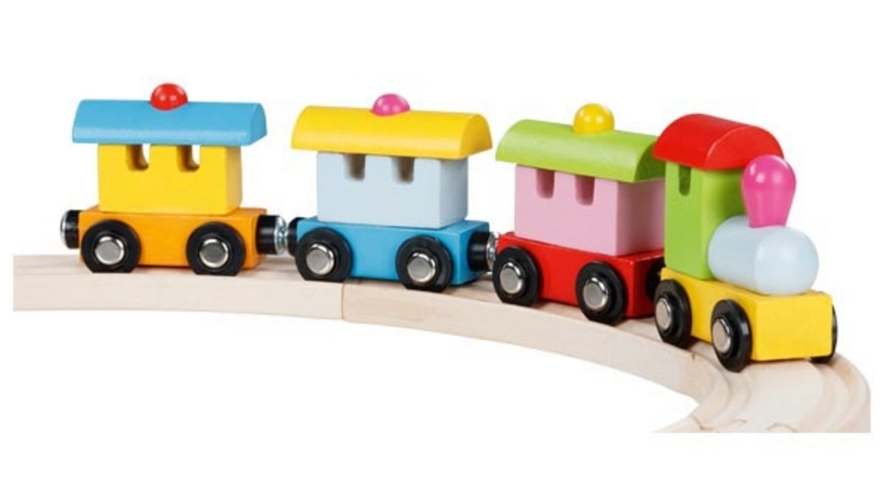 Goki Поезд турин, с магнитной сцепкой наша игрушка дерев pvc многоцветный