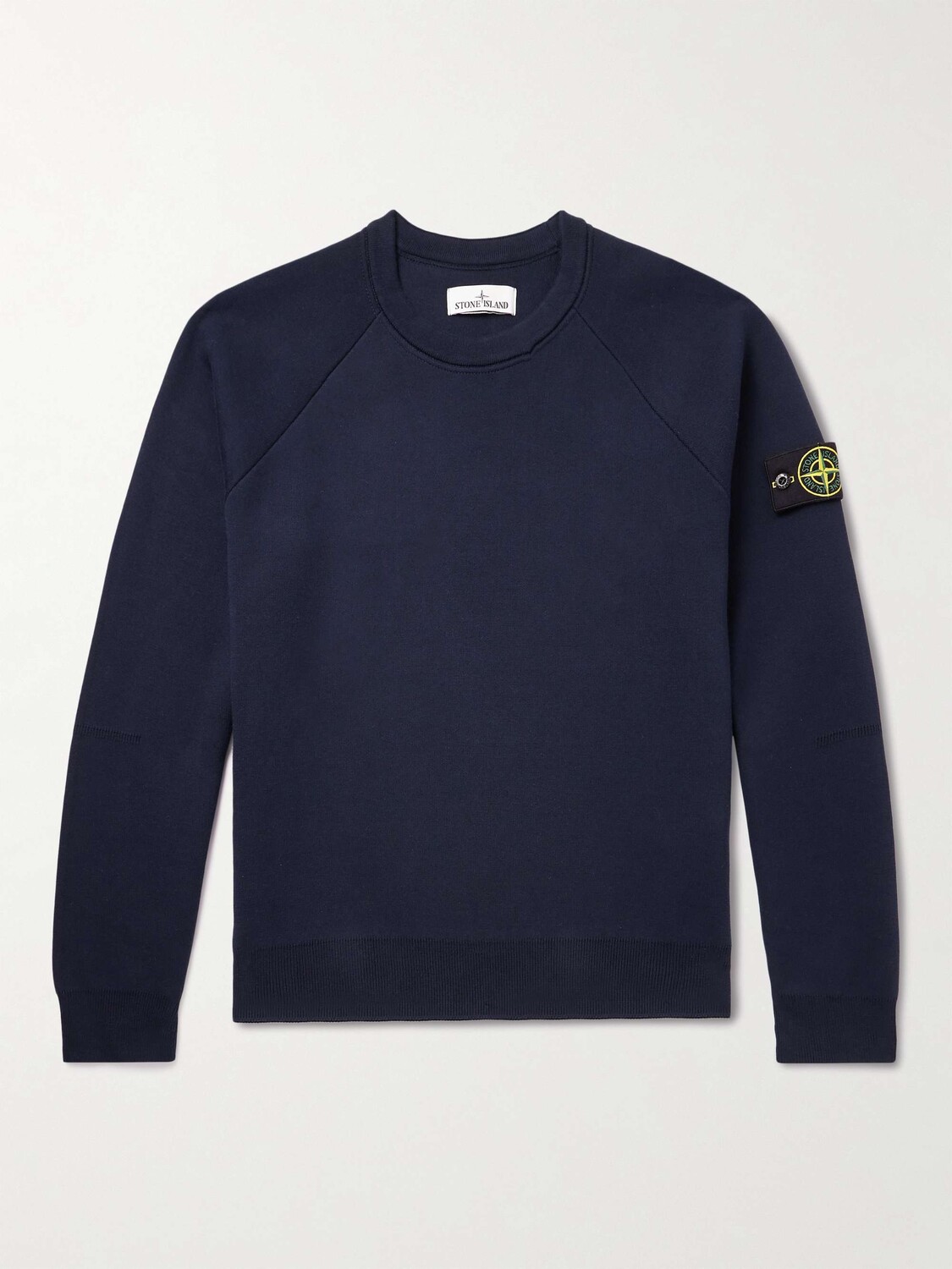 

Свитер из смесового хлопка с аппликацией логотипа STONE ISLAND, нави