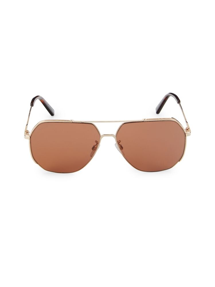 

Солнцезащитные очки-авиаторы 63MM Bally, цвет Gold Brown