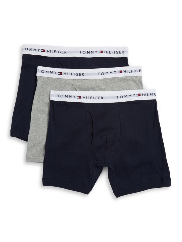 

Комплект из 3 трусов-боксеров с логотипом Tommy Hilfiger, темно-синий