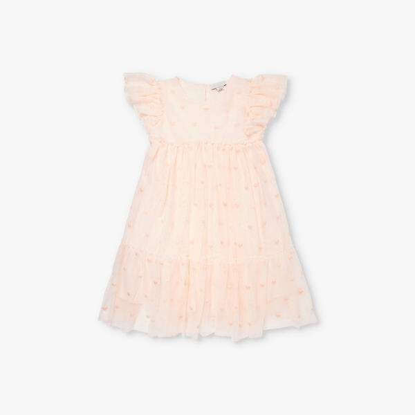 

Платье из переработанного полиэстера с вышивкой Heart-Embroidery 4-12 лет Stella Mccartney, розовый