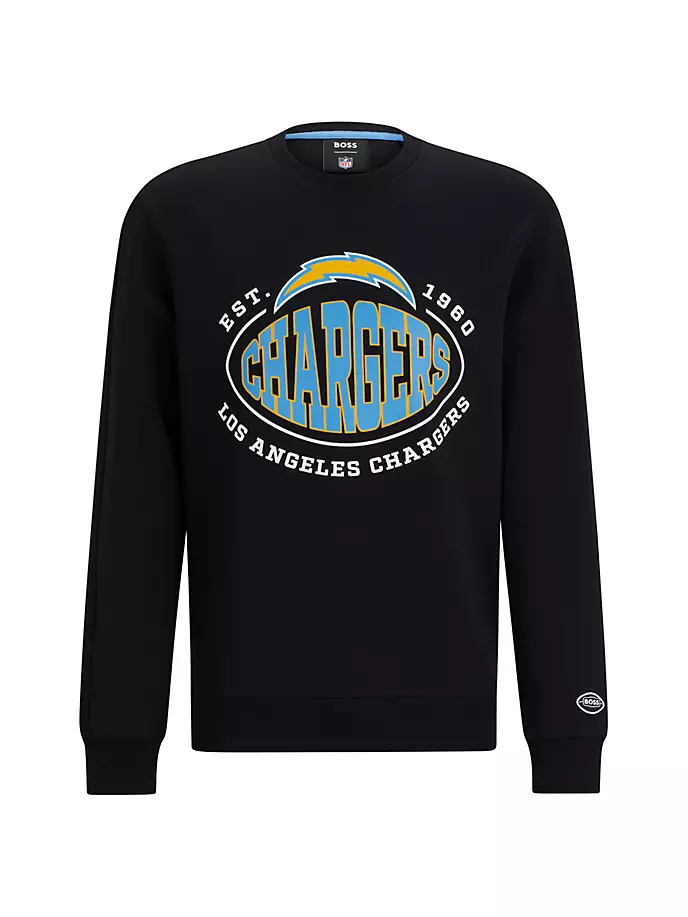 

Толстовка из хлопковой смеси BOSS x NFL с совместным брендингом Boss, цвет chargers black