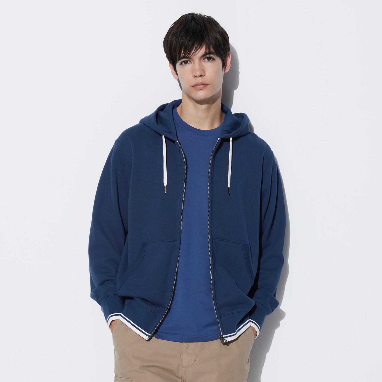 

Толстовка UNIQLO на молнии, синий