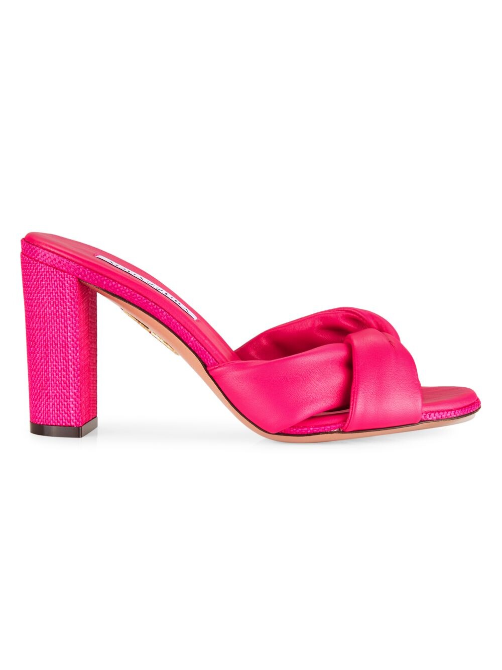

Мюли Olie 85MM из плетеной рафии Aquazzura, фуксия