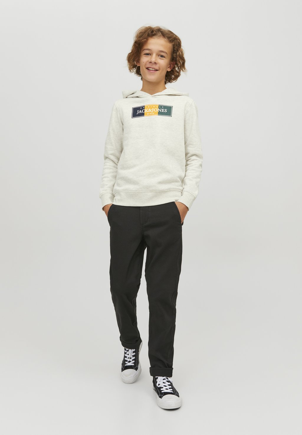 

Свитшот Jack & Jones Junior, цвет white melange