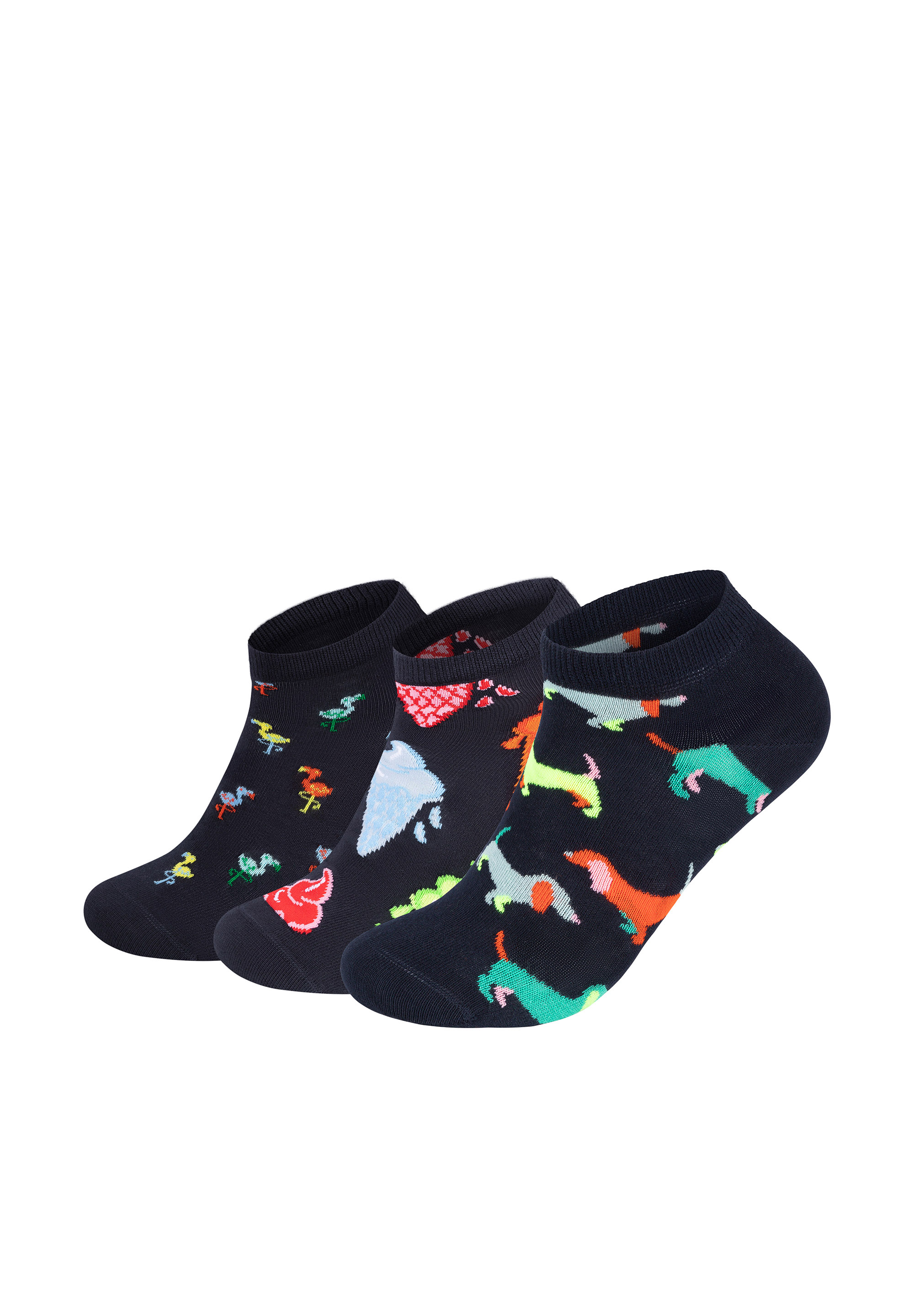 Носки Happy Socks 3 Pack Low Ice Cream Flamingo Puppy Love Socks, цвет multi_coloured носки happy socks носки ice cream