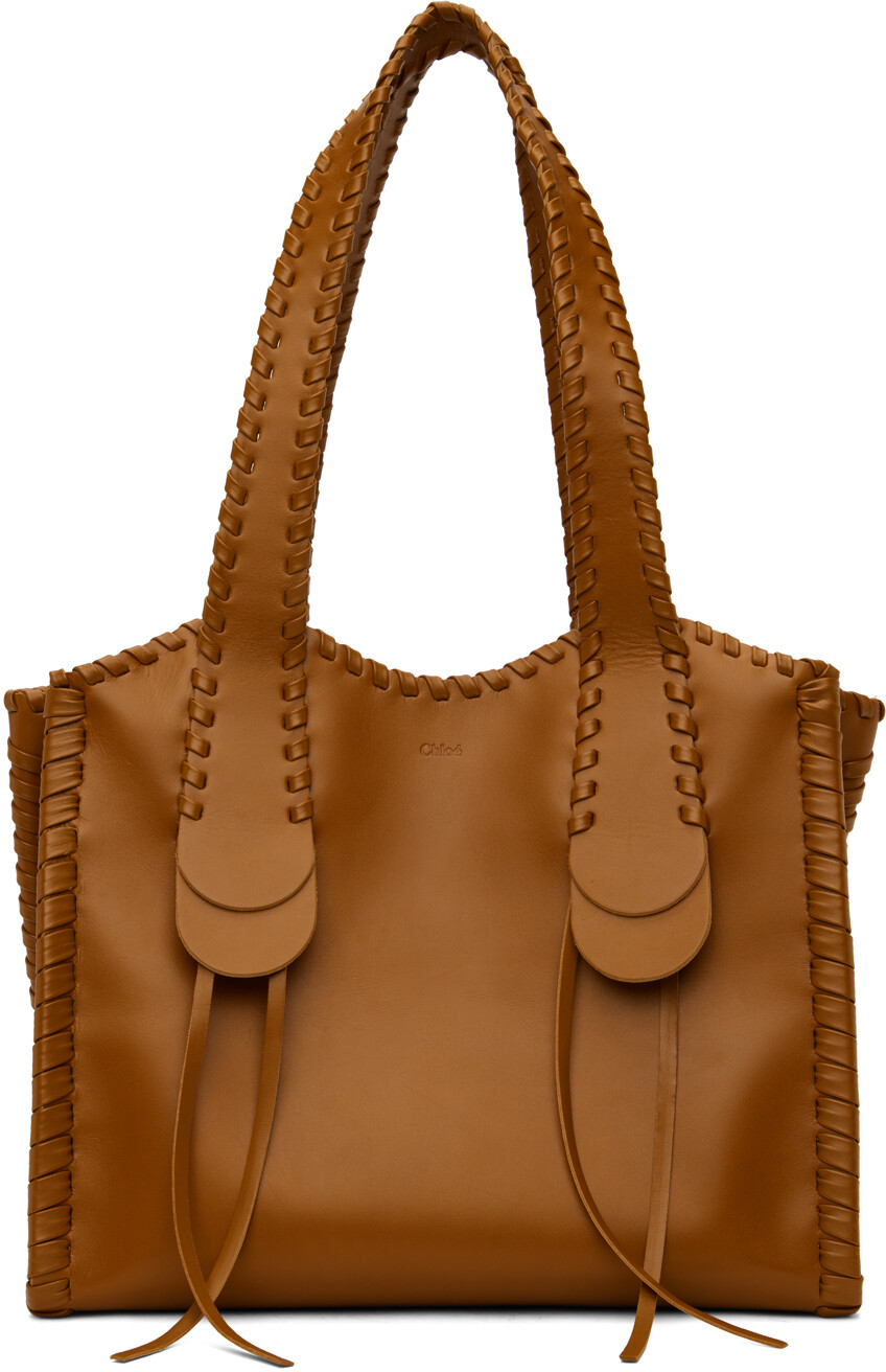 

Коричневая сумка-тоут среднего размера Chloe, цвет Caramel