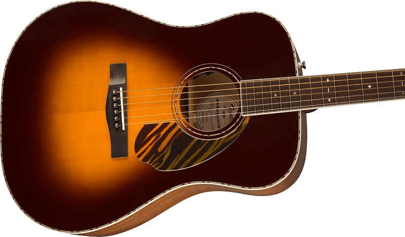 Акустическая гитара Fender - PD-220E - Dreadnought Acoustic-Electric Guitar - Ovangkol Fingerboard - 3-Color Vintage Sunburst - w/ Deluxe Hardshell Case