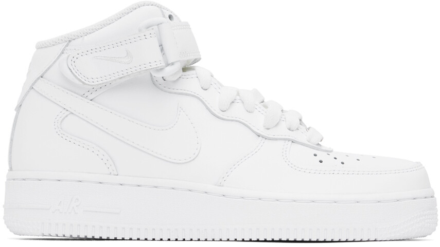 

Белый - Средние кроссовки Air Force 1 07 Белые Nike