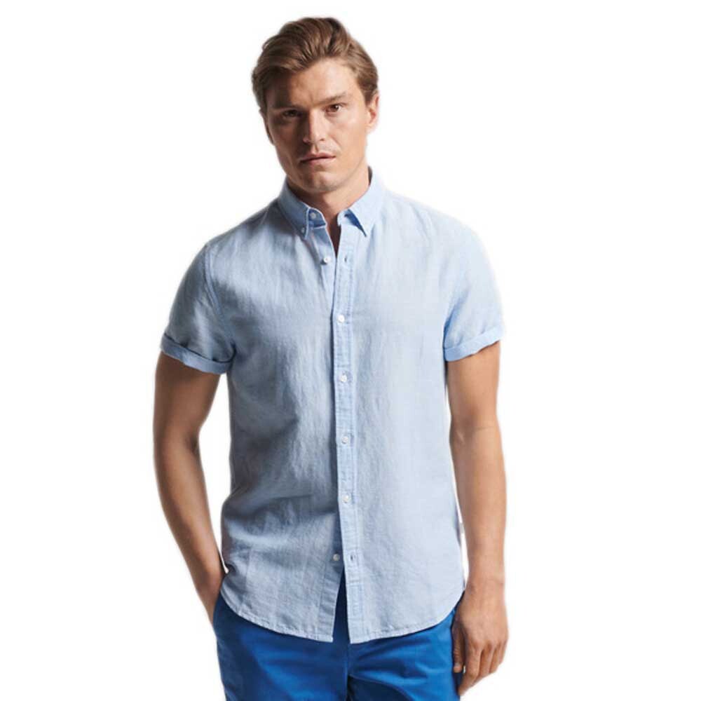 

Рубашка с коротким рукавом Superdry Studios Linen, синий