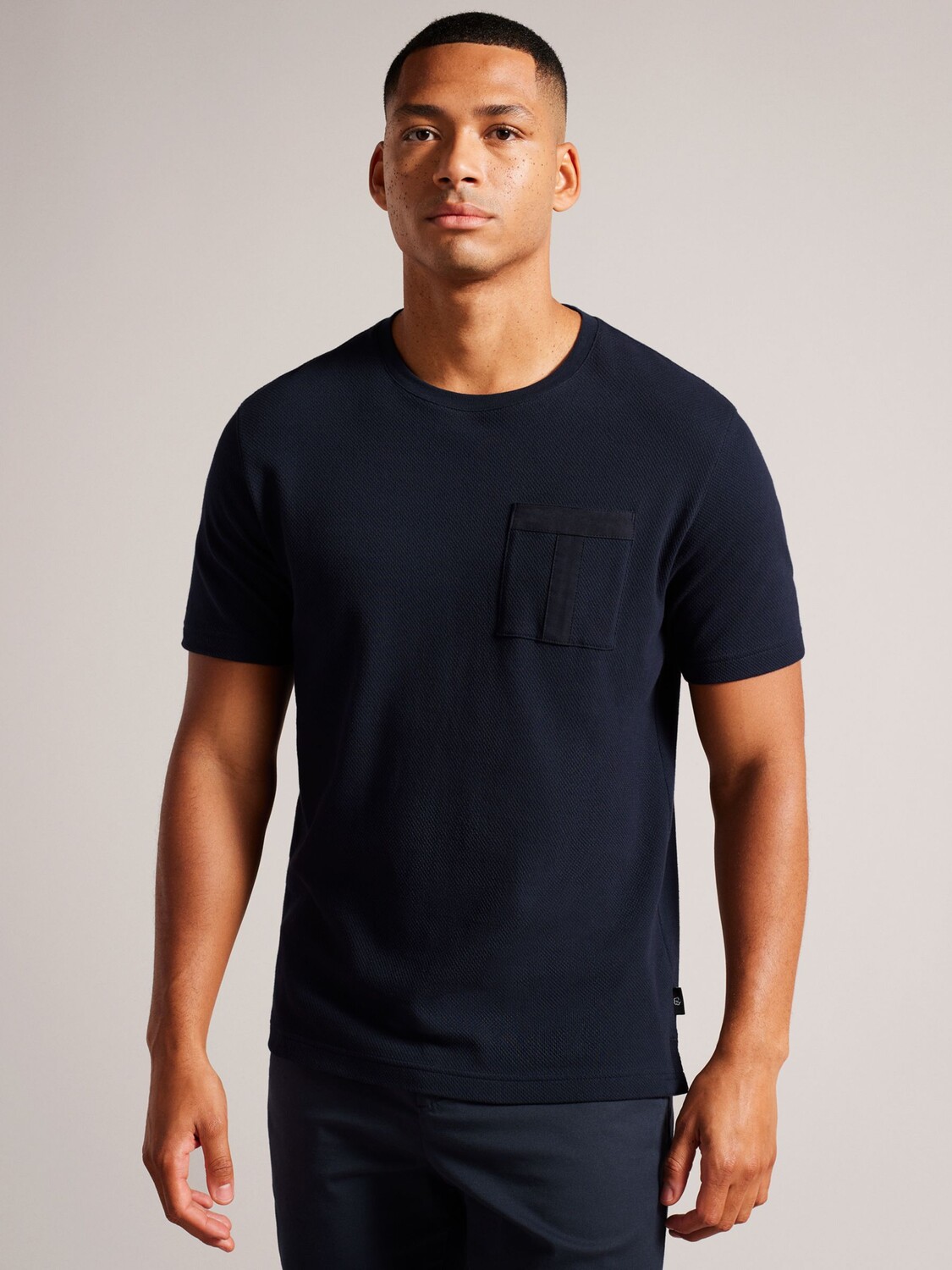 

Топ из фактурного джерси Ted Baker Spindle, темно-синий