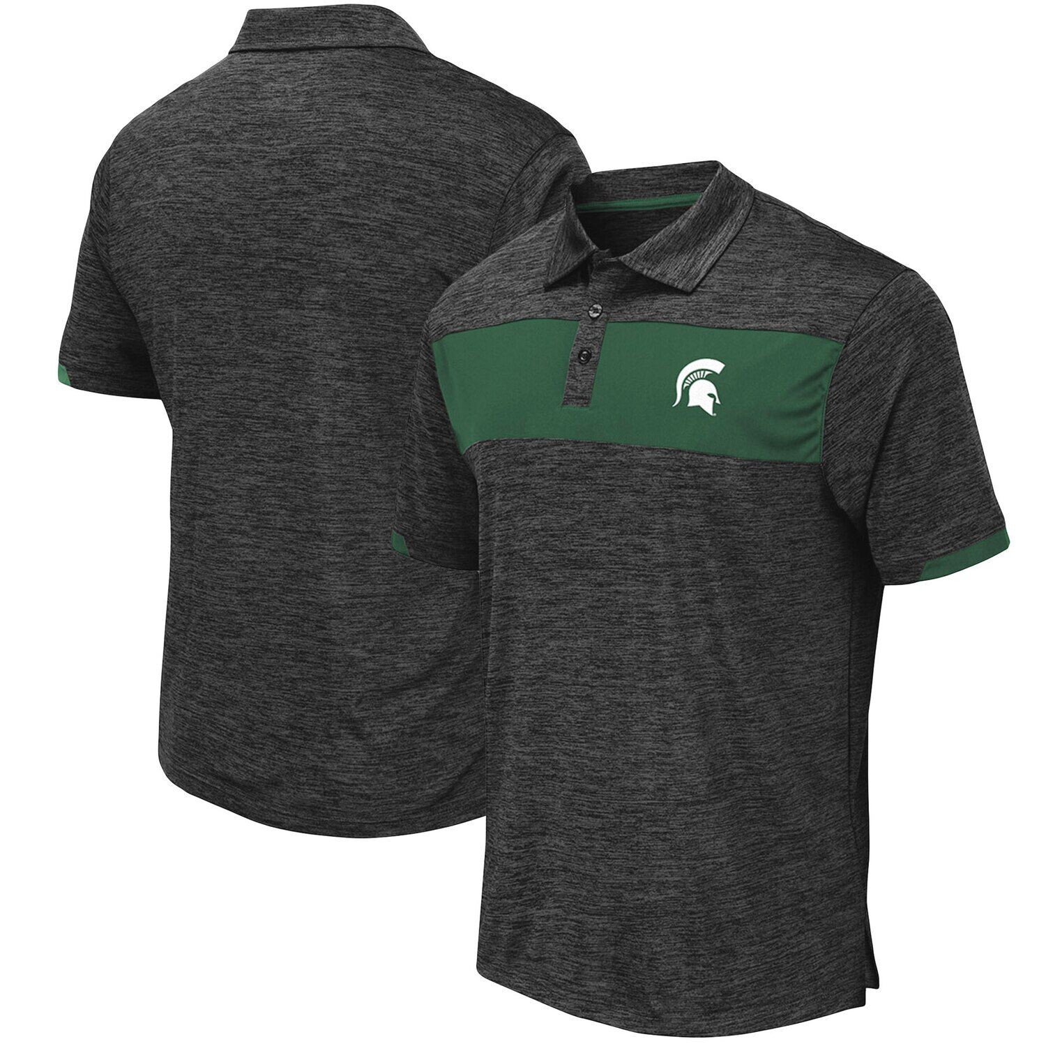 

Мужская черная футболка-поло Michigan State Spartans Nelson Colosseum