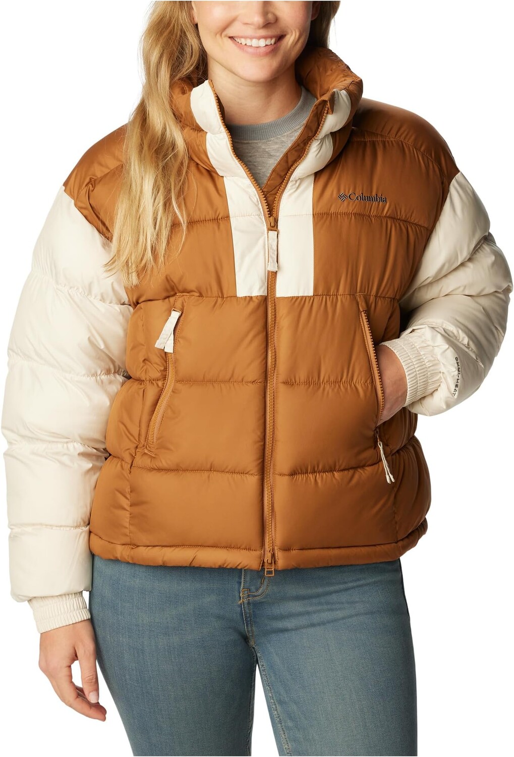 

Укороченная куртка Pike Lake II Columbia, цвет Camel Brown/Chalk