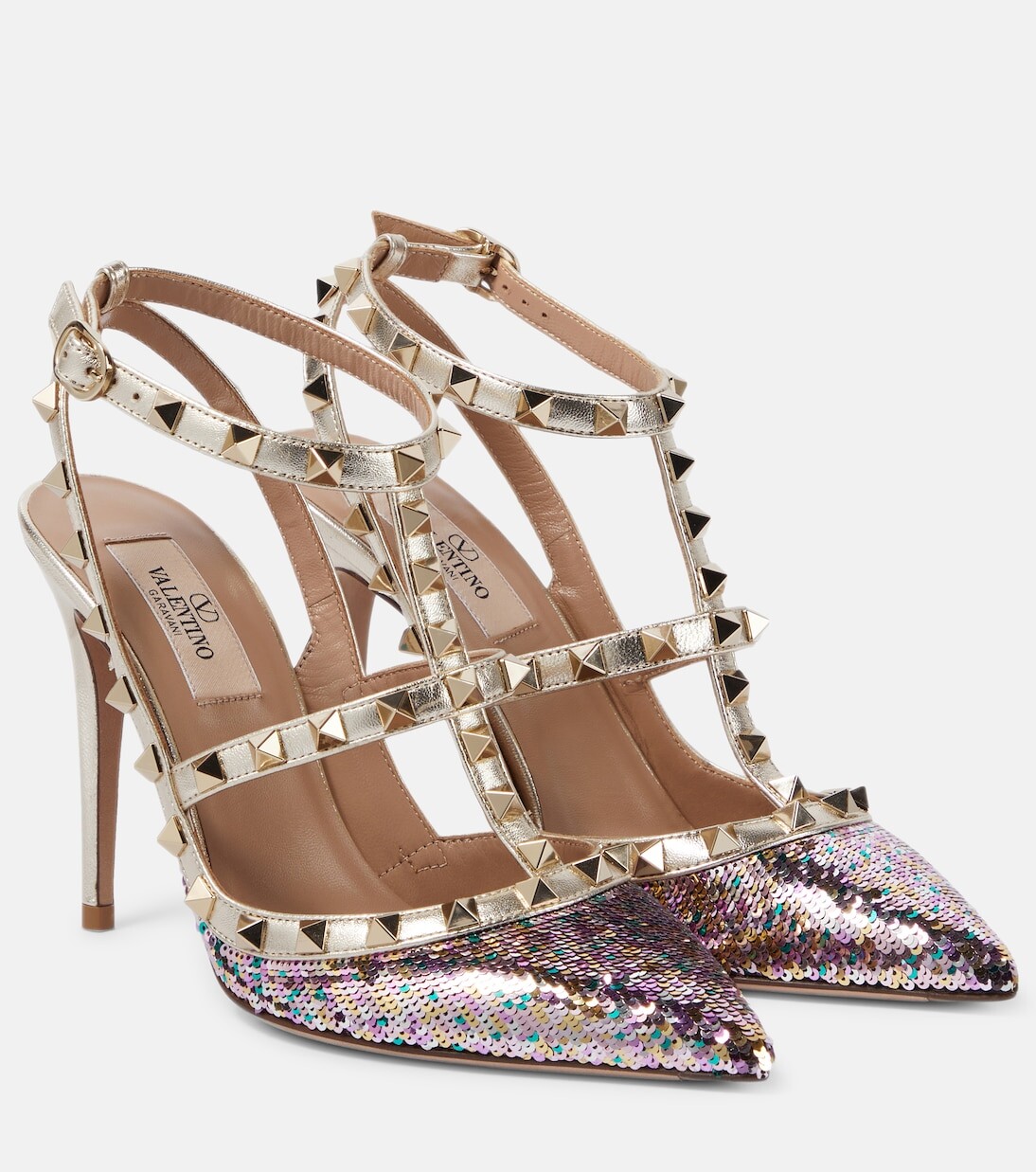 

Туфли rockstud с декором Valentino Garavani, мультиколор