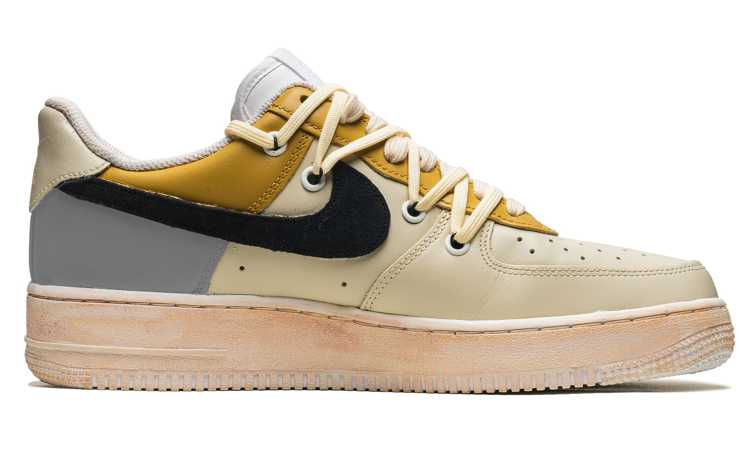 

Кроссовки Nike Air Force 1 Skateboarding Shoes Unisex Low-top Beige/gray/yellow, желтый