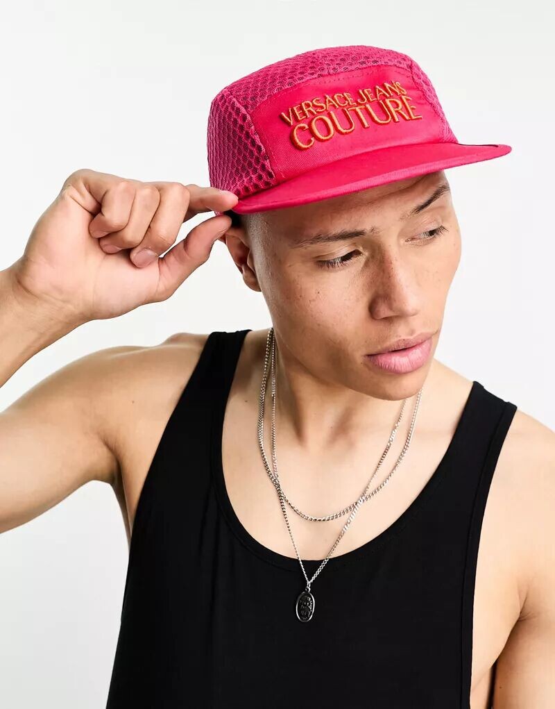 

Розовая сетчатая кепка для серфинга Versace Jeans Couture