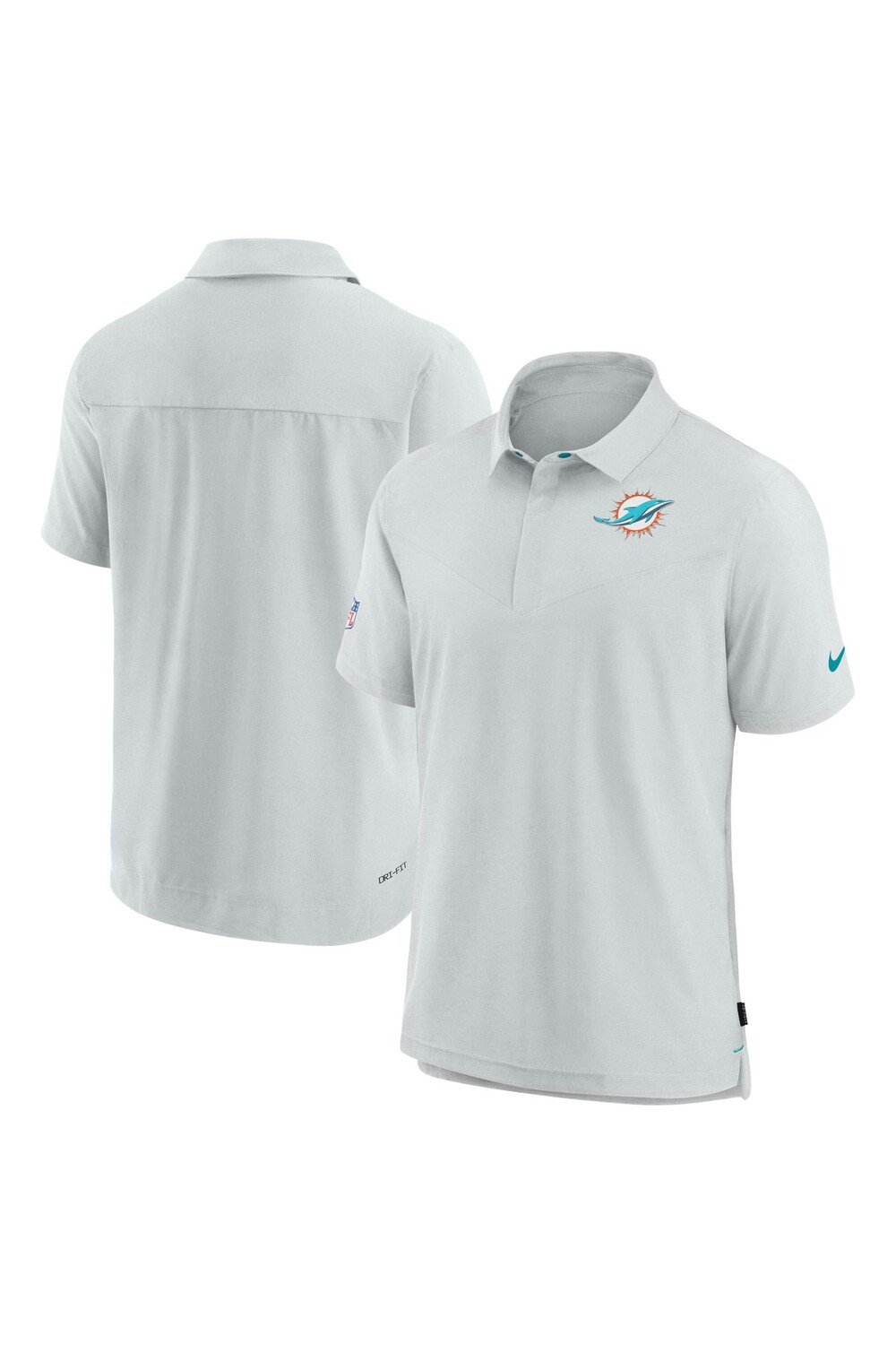 

Футболка-поло с короткими рукавами Fanatics Miami Dolphins и тренер Nike Dri-FIT Nike, белый