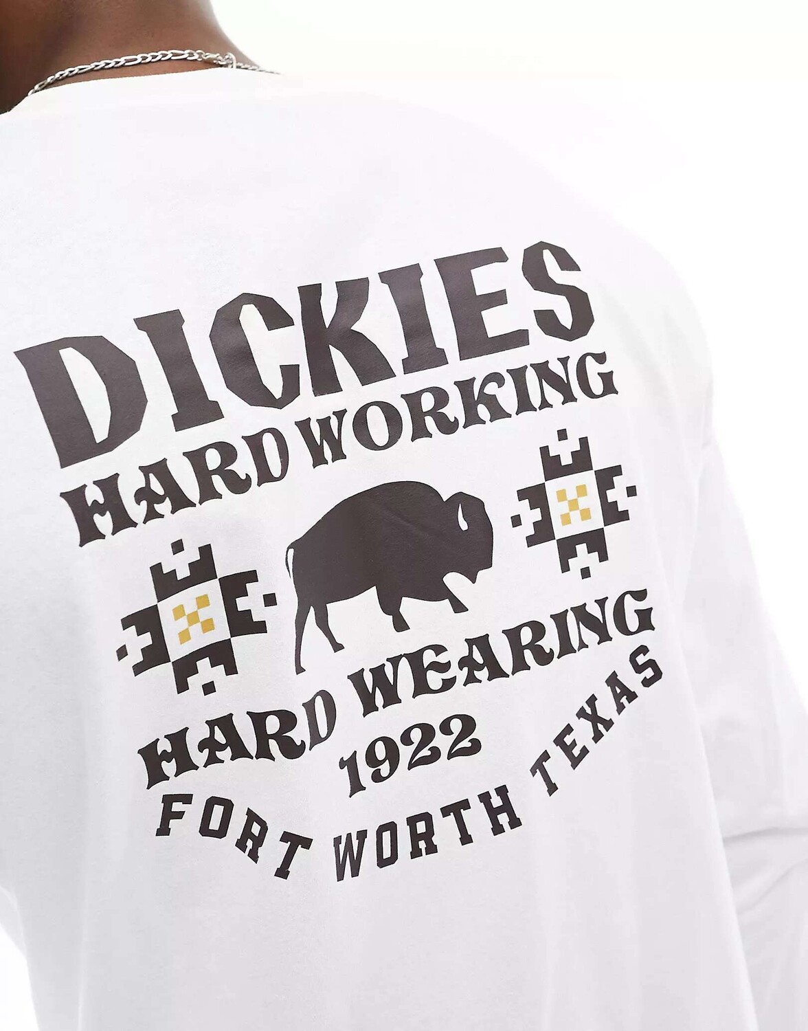 

Белая футболка с длинными рукавами и техасским принтом на спине Dickies Hays, Белый