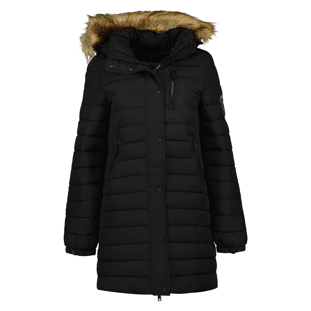

Куртка Superdry Fuji Mid Length Puffer, черный