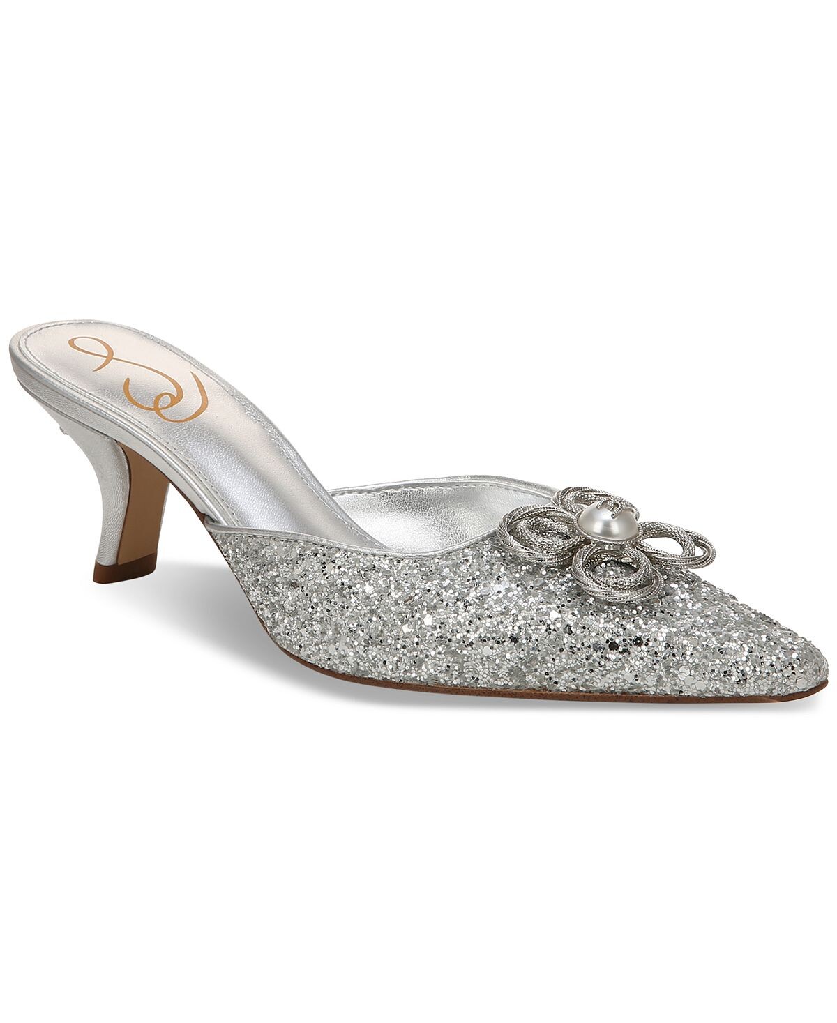 

Туфли без шнуровки Brit Tour на каблуке-рюмочке Sam Edelman, серебро