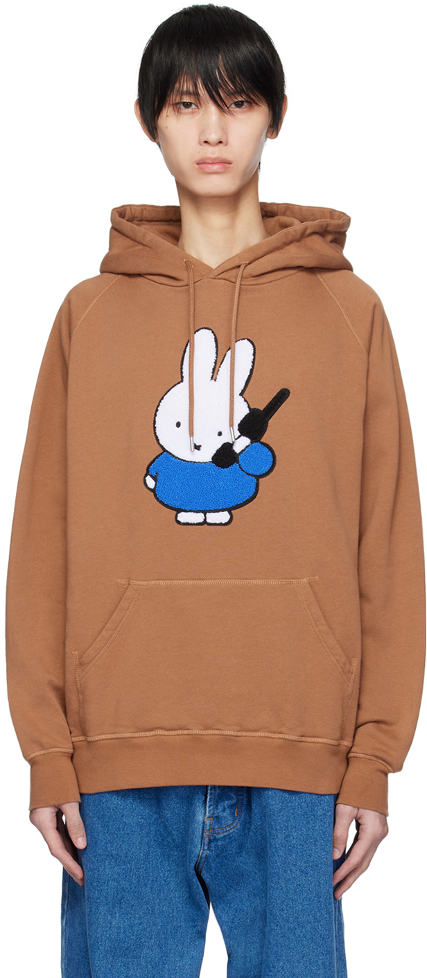 

Коричневая толстовка с капюшоном Pop Trading Company Miffy Calling, Коричневый