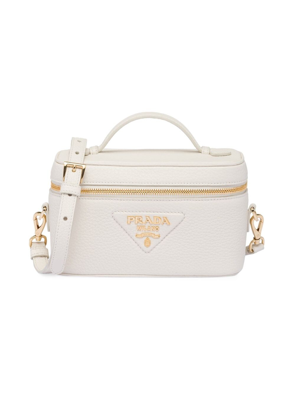 

Кожаная мини-сумка Prada, белый