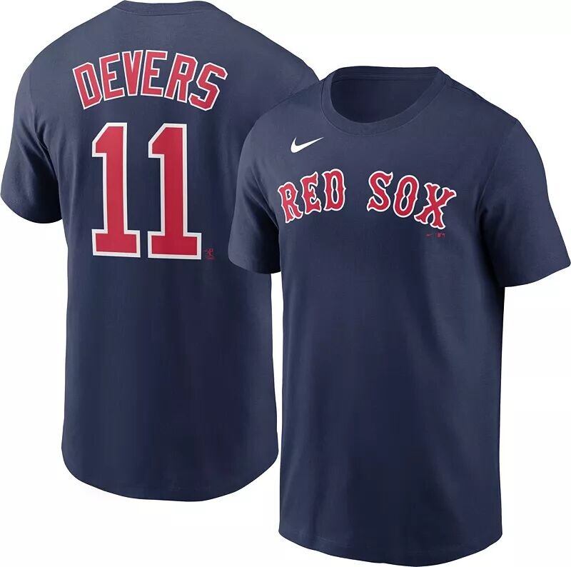 

Мужская темно-синяя футболка Nike Boston Red Sox Rafael Devers #11
