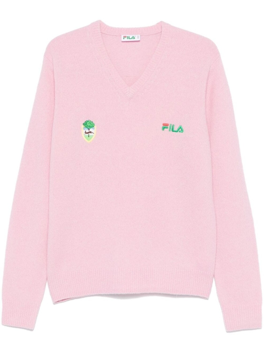 

Fila свитер с V-образным вырезом, розовый