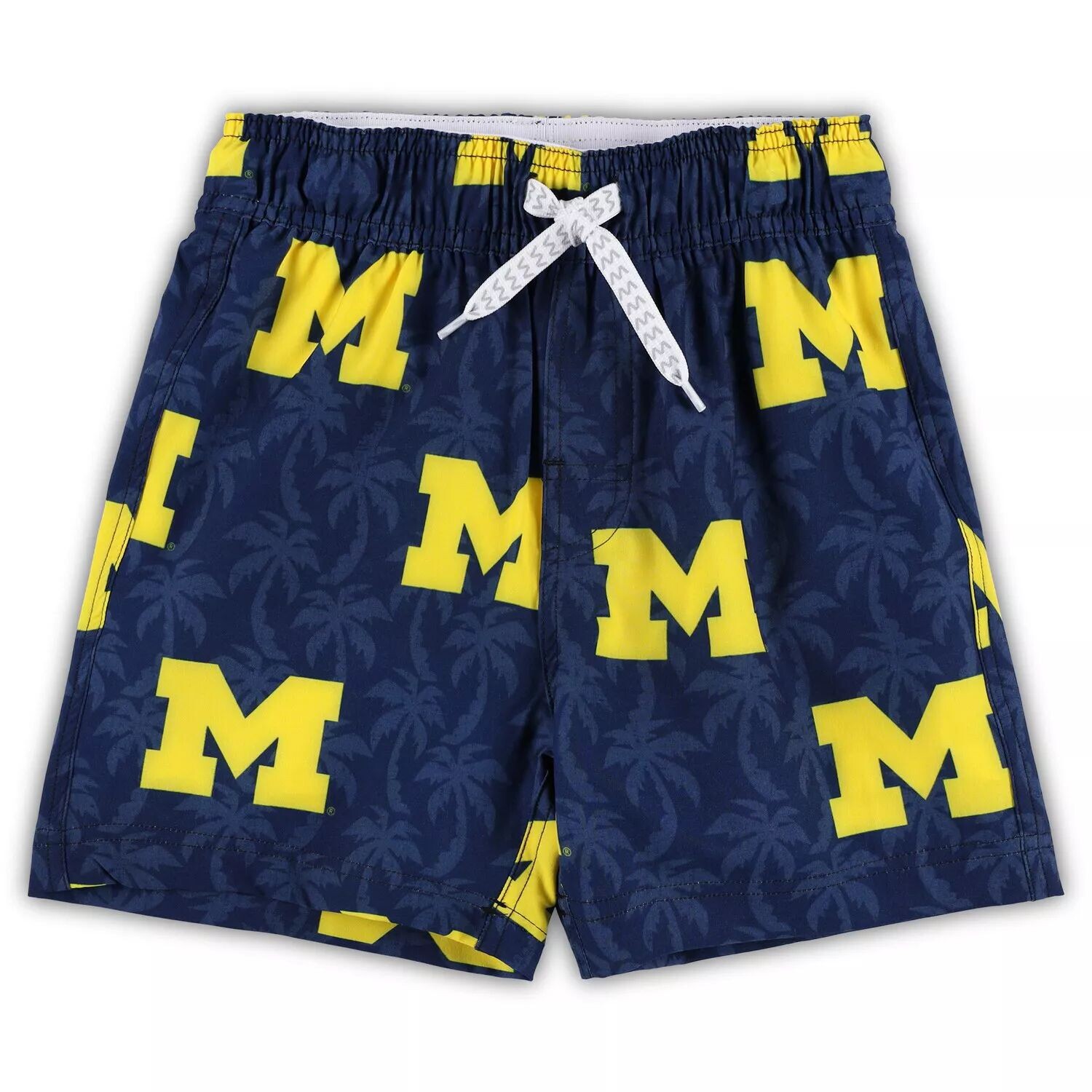 

Темно-синие шорты для плавания Wes & Willy Michigan Wolverines Palm Tree для дошкольников Unbranded, Синий