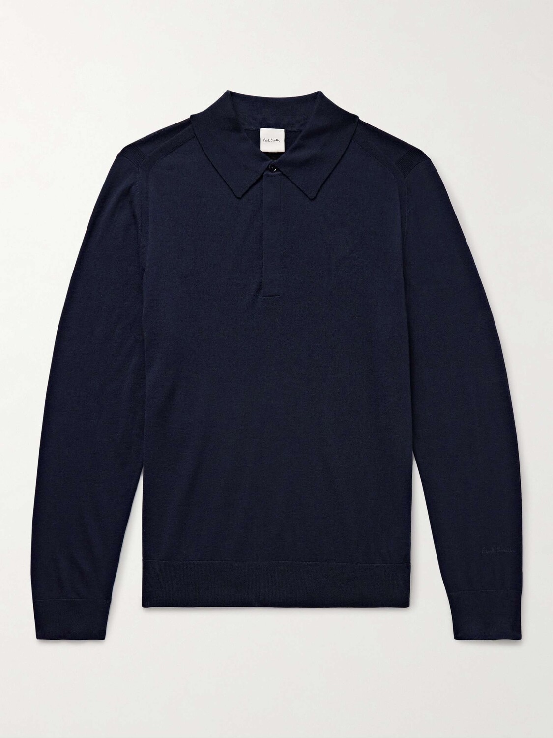 

Рубашка поло облегающего кроя из шерсти мериноса PAUL SMITH, синий