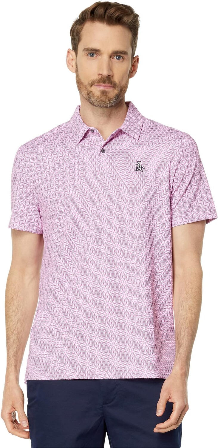 

Поло All Over Heritage с цветочным принтом и геопринтом Original Penguin Golf, цвет Rose Bouquet