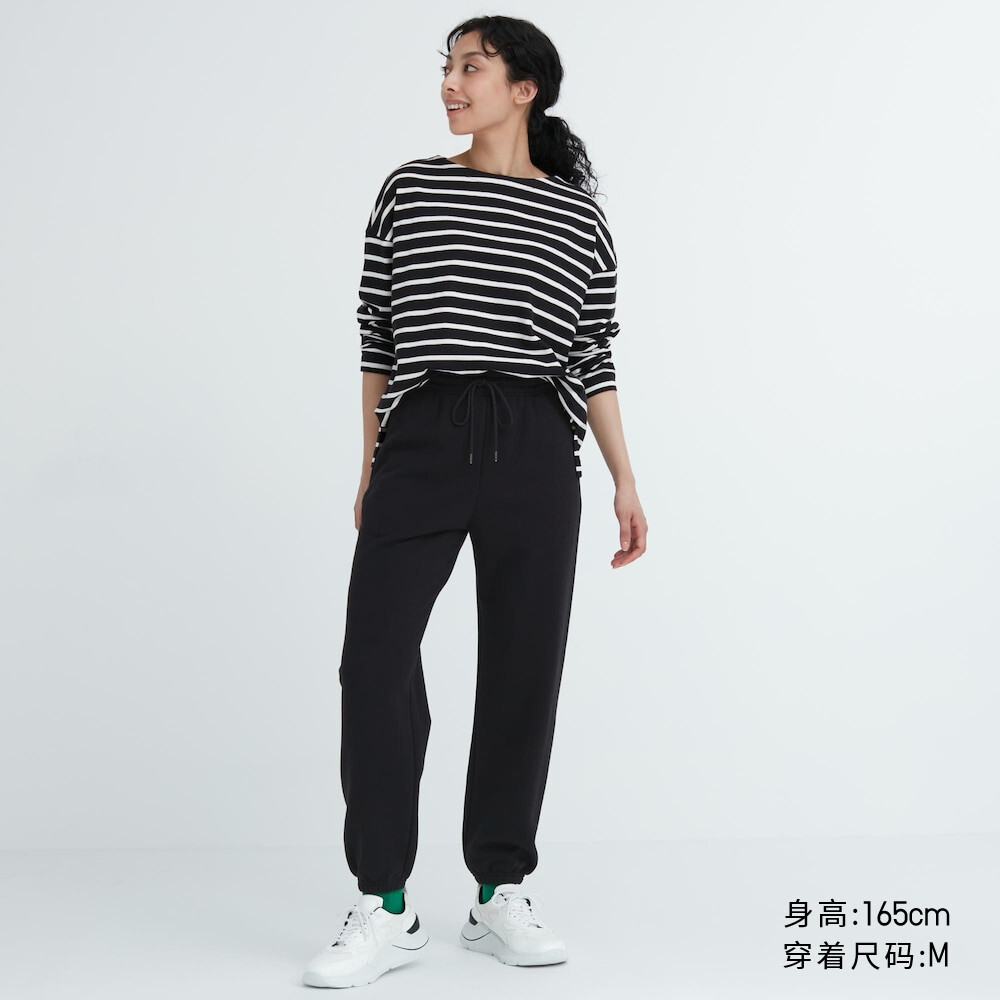 

Брюки Uniqlo спортивные свободные прямые, черный