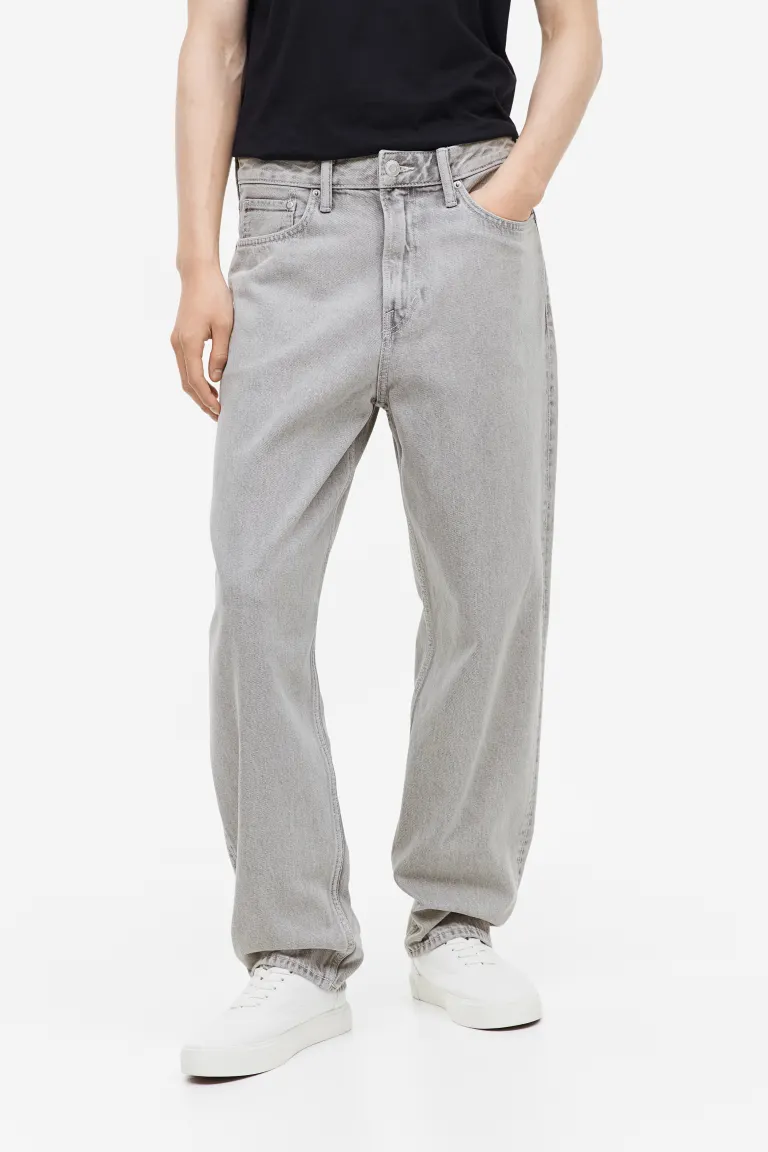 

Свободные джинсы H&M, серый