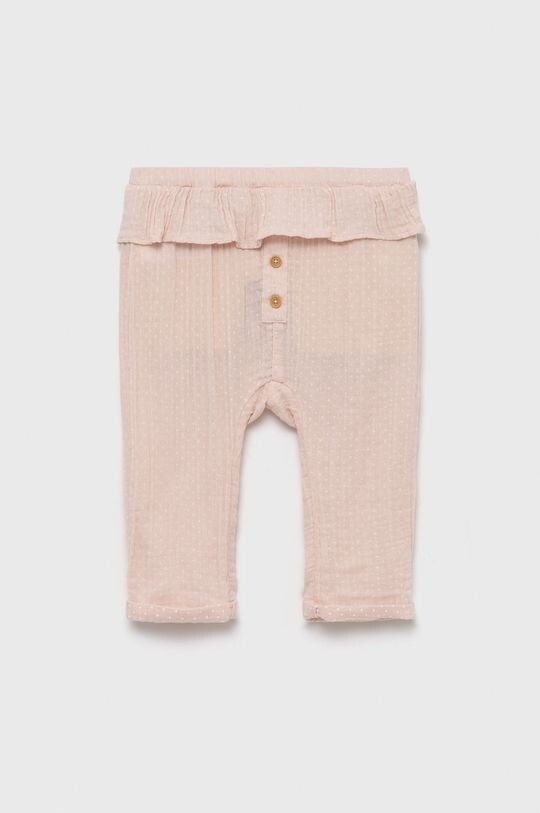 

Детские хлопковые брюки United Colors of Benetton, розовый