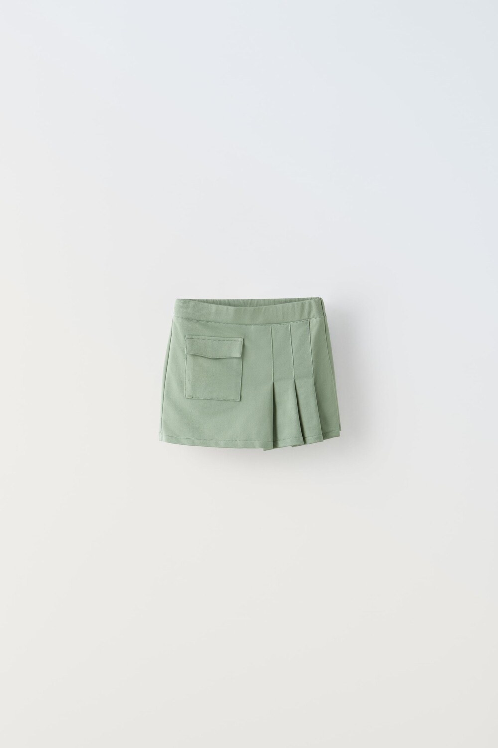 

Короткая юбка с карманом на бедрах Zara, хаки