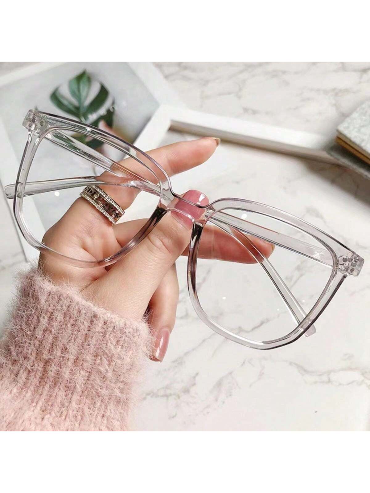 цена 1 шт. женские удобные простые очки в прозрачной оправе в стиле ретро для чтения и серфинга в Интернете