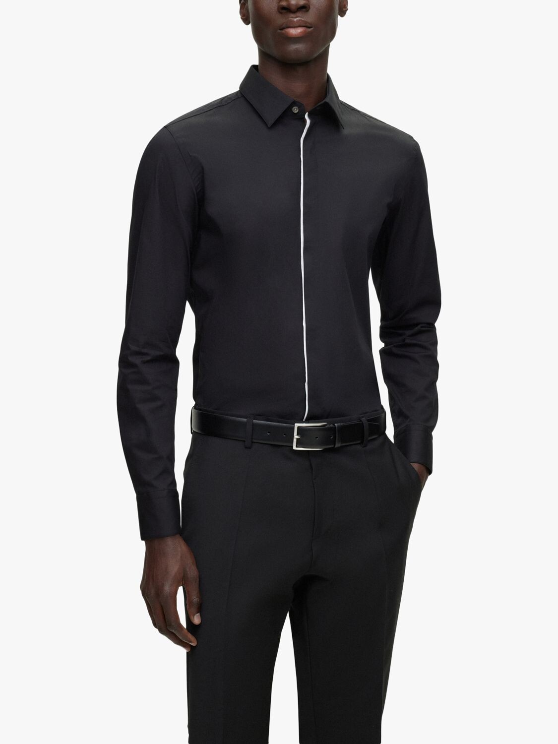 

Рубашка с длинным рукавом BOSS H-Hank HUGO BOSS, черный