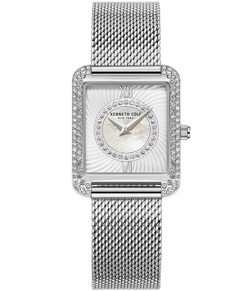 

Женские аналоговые часы Kenneth Cole New York с сетчатым ремешком из нержавеющей стали, серебро