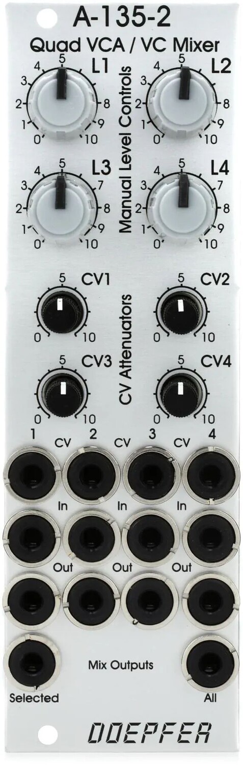 

Doepfer A-135-2 Quad VCA / микшерный модуль с управлением по напряжению Eurorack — стандартная версия
