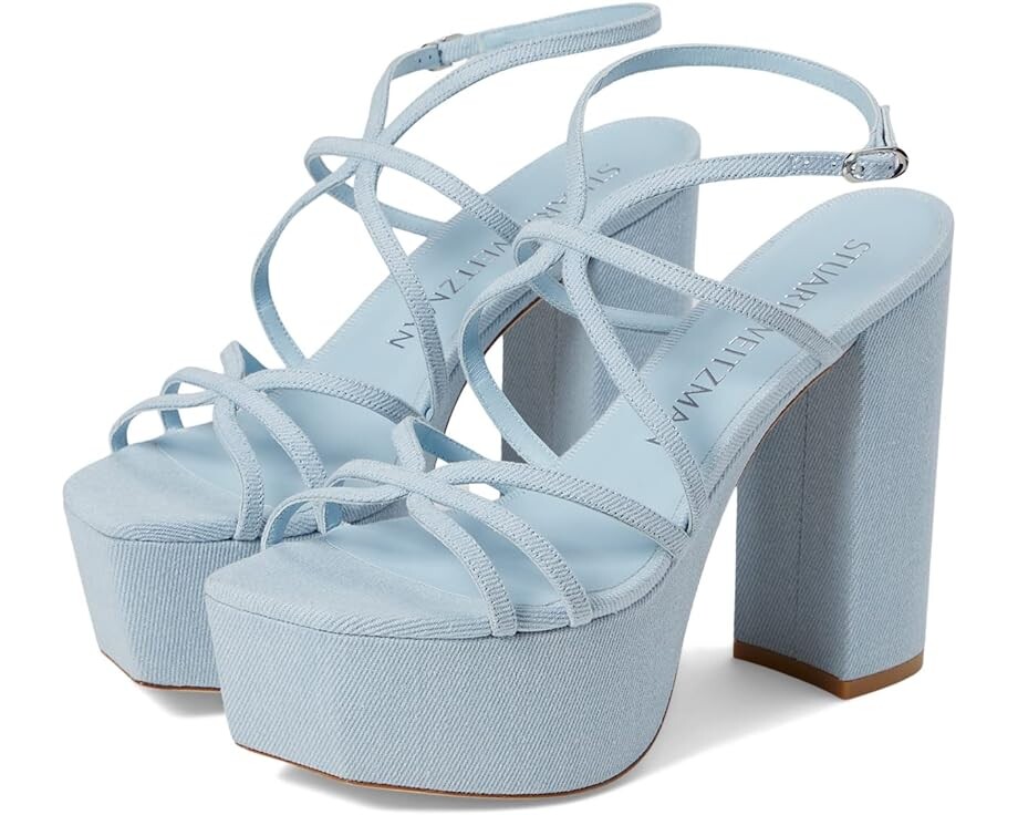 

Сандалии Stuart Weitzman Barelythere Squarehigh Platform, цвет Light