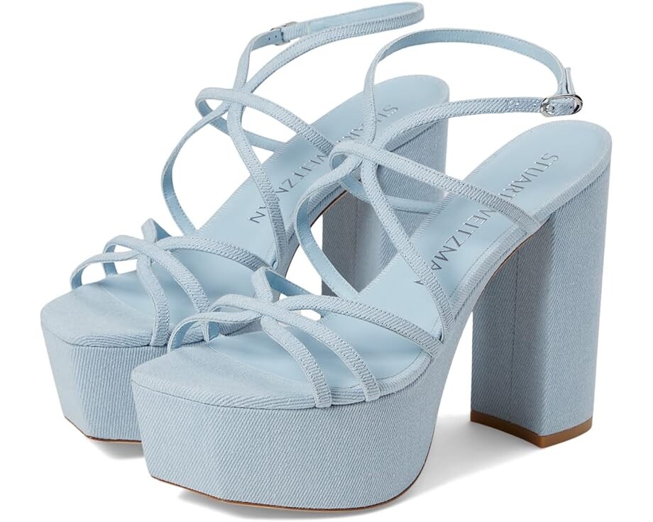 Сандалии Stuart Weitzman Barelythere Squarehigh Platform, цвет Light