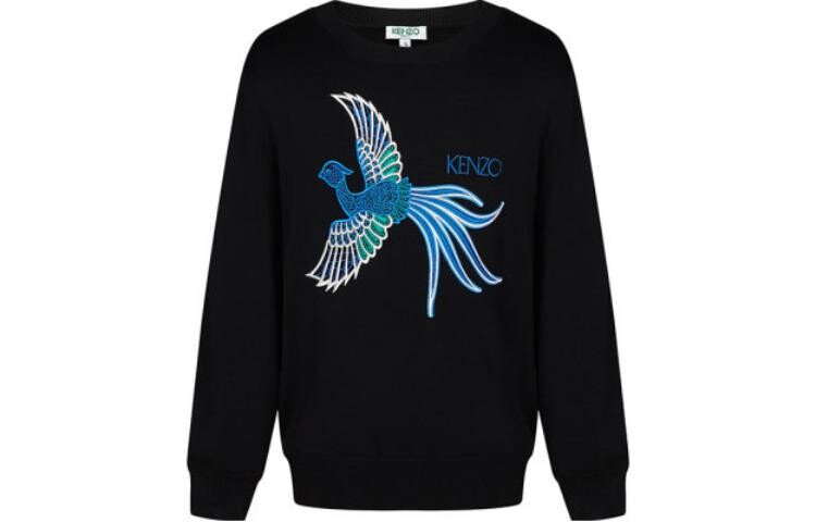 

Толстовка мужская Kenzo с принтом птицы, черный