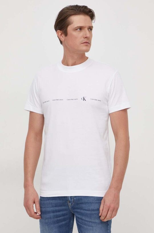 

Хлопковая футболка Calvin Klein Jeans, белый