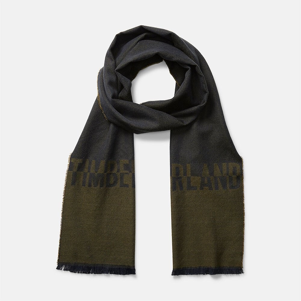 

Шарф Timberland Split Color Logo, зеленый