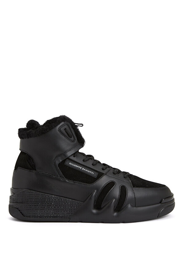 

Мужские кожаные кроссовки с черным логотипом Giuseppe Zanotti