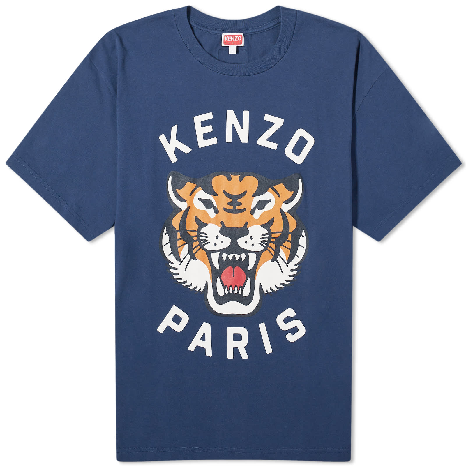 Футболка Kenzo Lucky Tiger Oversized, темно-синий худи kenzo lucky tiger popover темно синий