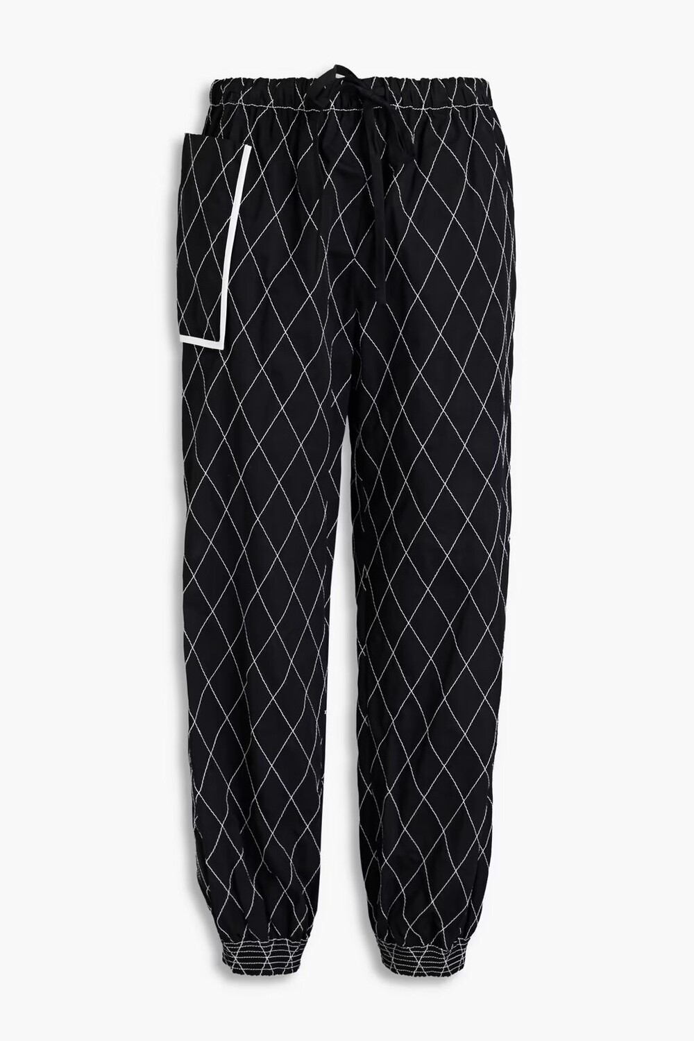 

Спортивные брюки из хлопкового поплина Tory Burch, черный